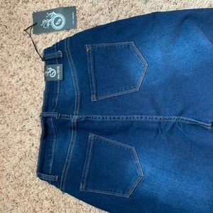 Dark blue denim jeans